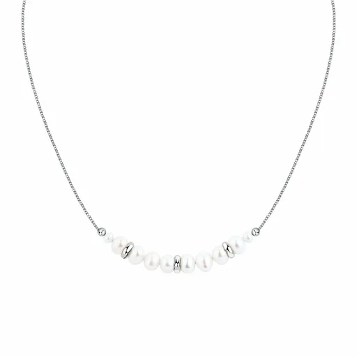 Morellato Úchvatný stříbrný náhrdelník s říčními perlami Perla SXU42