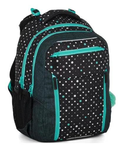 Školní batoh Bagmaster Porto 24 C Black/turquoise