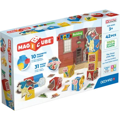 Geomag Magicube Three Little Pigs 42 dílků