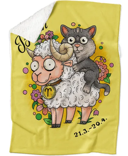 Deka Kočičí znamení – beran (Podšití beránkem: ANO)