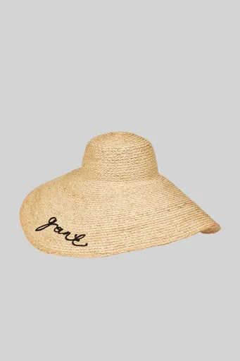 KLOBOUK GANT RAFFIA SUN HAT OATMEAL MELANGE