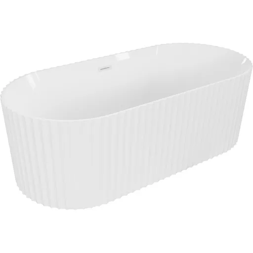 MEXEN/S Paola volně stojící vana reliéf 170 x 80, bílá lesk, sifon a přepad bílá 52721708000-20
