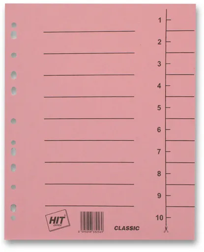 Rozdružovač A4 odstřihávací Classic červený 10ks