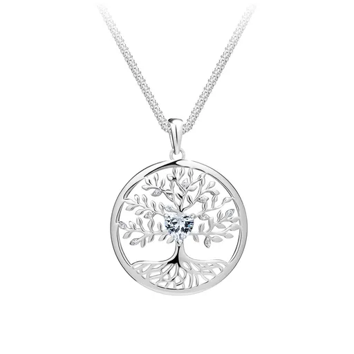 Preciosa Krásný stříbrný náhrdelník Strom života Sparkling Tree of Life 5329 00 (řetízek, přívěsek)