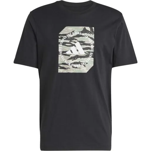 adidas CAMO TEE Pánské triko, černá, velikost