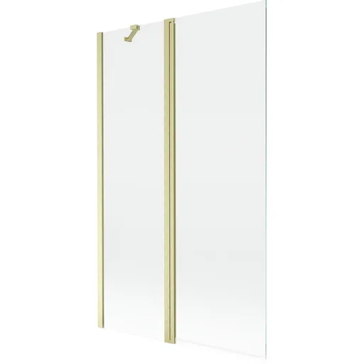 MEXEN MIST vanová zástěna 110x150 cm 6mm f+s, zlatá kartáčovaná, čirá 8A9-110-011-55-00