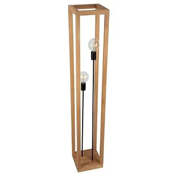 Stojací lampa KAGO 2xE27/60W/230V matný dub (116556)