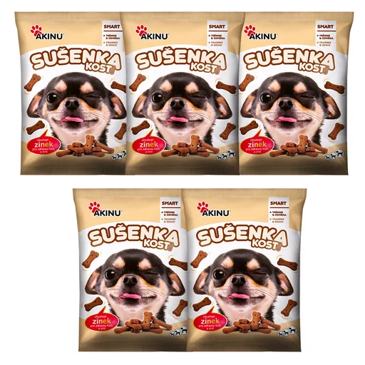 Akinu Kosti sušenka se zinkem pamlsek pro psy 5 x 400 g