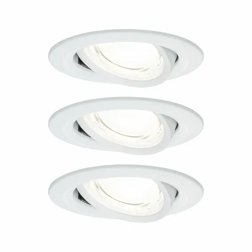 PAULMANN LED vestavné svítidlo Nova Coin 3ks sada kruhové 84mm 50° 3x2,8W 230V 4000K bílá mat
