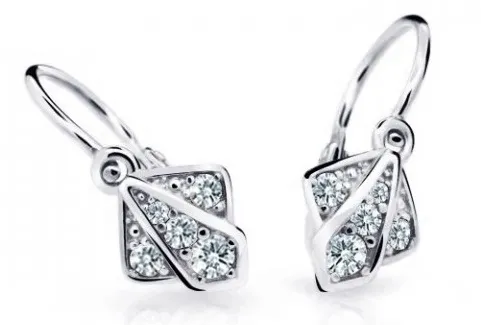 Cutie Jewellery Dětské náušnice z bílého zlata C2241-10-X-2 bílá
