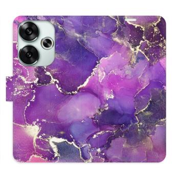 Flipové pouzdro iSaprio - Purple Marble - Poco F6