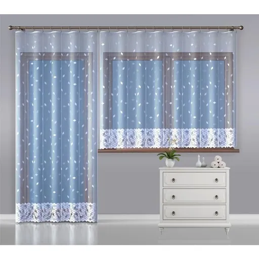 Hotová záclona nebo balkonový komplet, Melisa, bílá 180 x 250 cm dveře