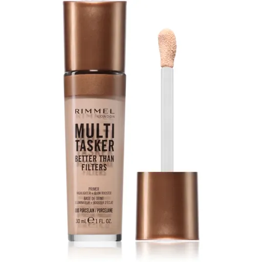 Rimmel Multi-Tasker Better Than Filters rozjasňující podkladová báze pro sjednocení barevného tónu pleti odstín 000 Porcelain 30 ml