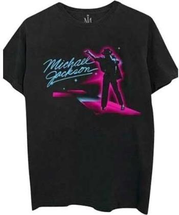 Michael Jackson Tričko Neon Unisex Black 2XL