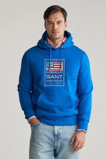 MIKINA GANT GRAPHIC SWEAT HOODIE LAPIS BLUE