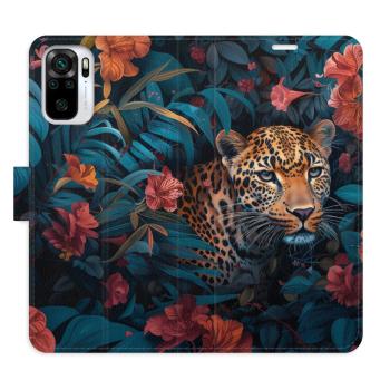 Flipové pouzdro iSaprio - Flower Jaguar 02 - Xiaomi Redmi Note 10 / Note 10S