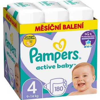 PAMPERS Active Baby vel. 4, Monthly Pack 180 ks (8006540032725)