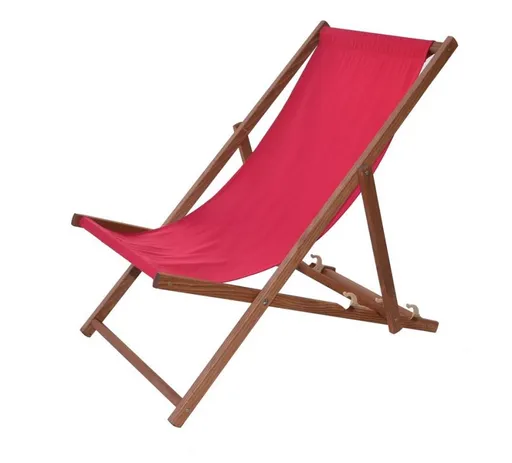 Rojaplast Bahama Zahradní dřevěné lehátko - mořené, červené