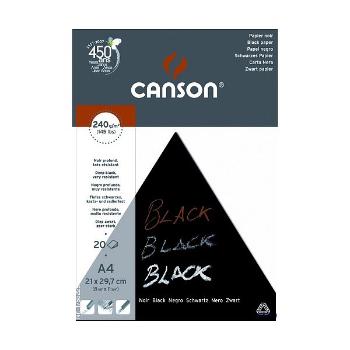 CANSON BLACK - Čierny skicár A3 (20 listov)