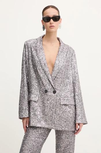 Sako Never Fully Dressed Gunmetal Sequin 54 Blazer šedá barva, NFDOU362