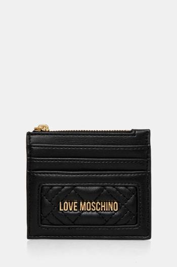 Pouzdro na karty Love Moschino černá barva, JC5685PP0L