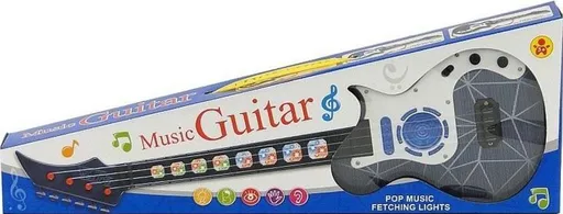 Kytara na baterie se světly a hudbou – černomodrá