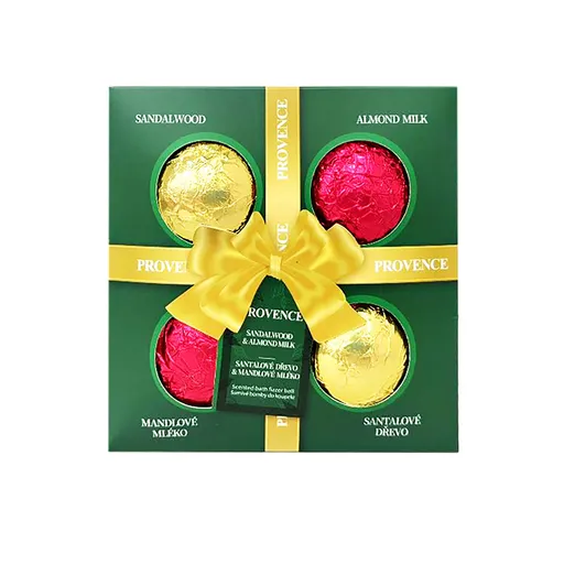 Šumivá bomba do koupele PROVENCE santalové dřevo, mandle 4x90g