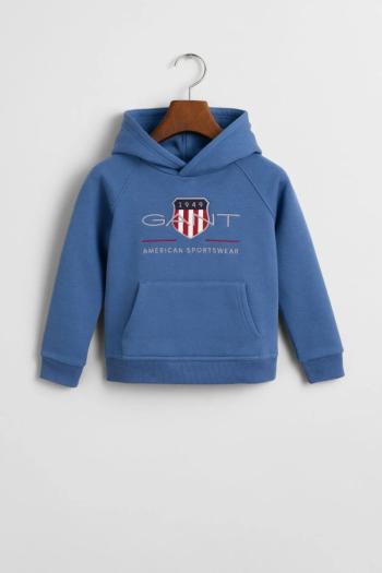 MIKINA GANT ARCHIVE SHIELD RAGLAN HOODIE VINTAGE BLUE