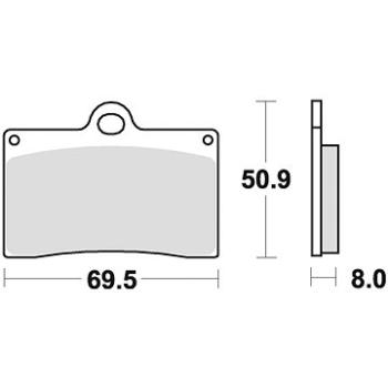 Braking brzdové destičky (sinterová směs CM55) (2ks) M501-203 (M501-203)