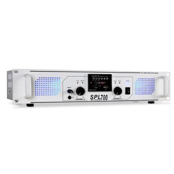 Skytec SPL-700 MP3 bílý, PA zesilovač 2000W, USB/SD/MP3