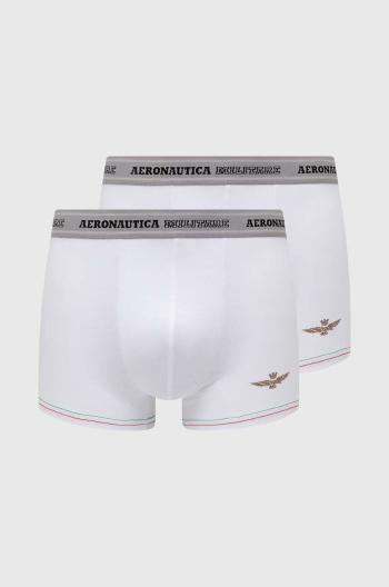 Boxerky Aeronautica Militare 2-pack pánské, bílá barva, AM1UBX004