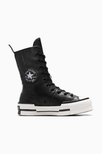 Kožené kecky Converse Chuck 70 Plus Xhi černá barva, A08340C