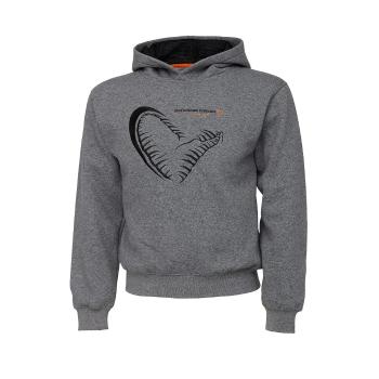 Savage Gear Dětská Rybářská Mikina Junior Jaw Hoodie Grey Melange - 14-16 let