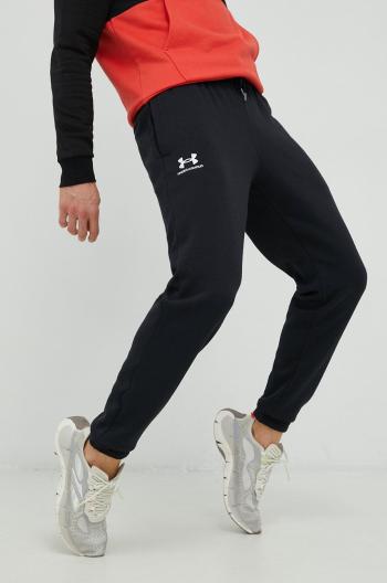 Tepláky Under Armour pánské, černá barva, hladké, 1373882