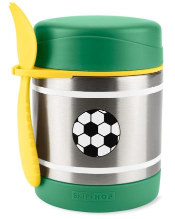 SKIP HOP Spark Style Termoska na jídlo se lžičkou/vidličkou Fotbal 325 ml, 3r+