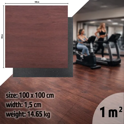 Zátěžová podložka inSPORTline Luxteko Flat 100x100x1,5 cm dřevo
