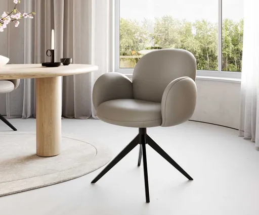 Otočná židle Nube-Flex s područkami křížová podnož široká kov