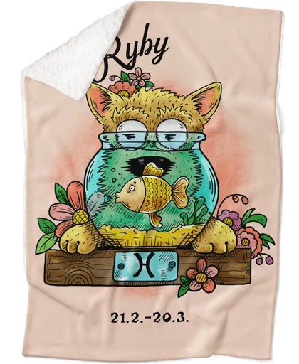 Deka Psí znamení – ryby (Podšití beránkem: ANO)