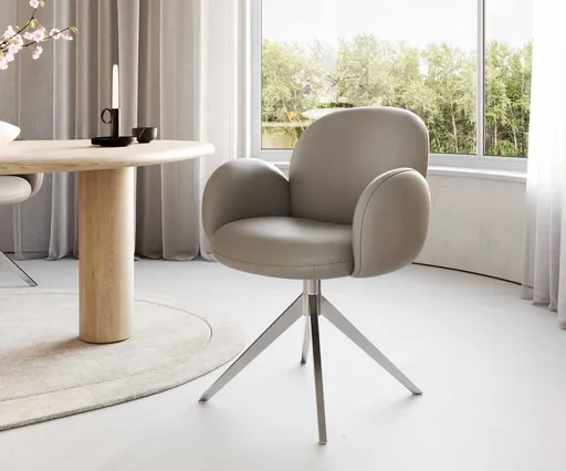 Otočná židle Nube-Flex s područkami křížová podnož široká