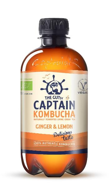 Captain Kombucha Zázvor a citron BIO 400 ml