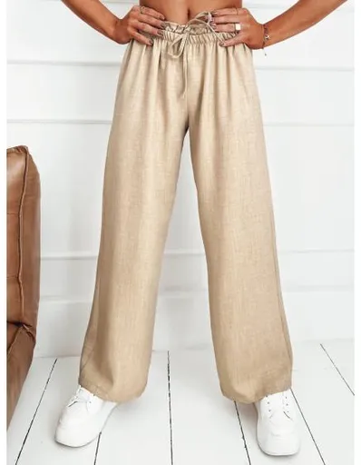 Dámské široké kalhoty MADDIE tmavě béžové