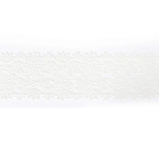 Cukrová krajka bílá - šířka 8 cm -