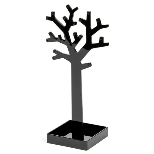Stojan na šperky ve tvaru stromu Compactor - černý plast