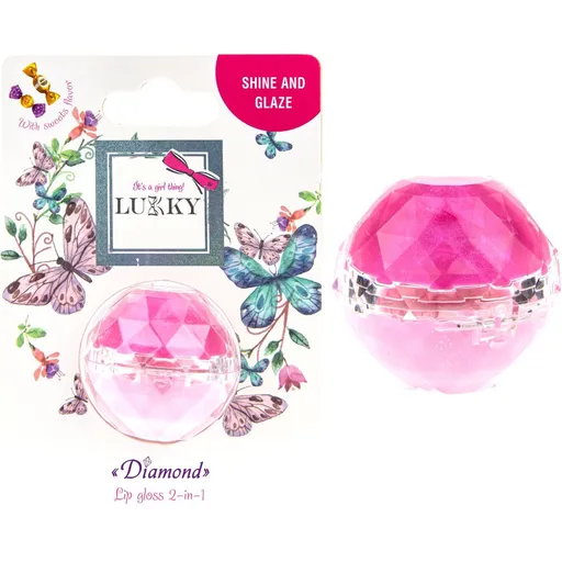 LUKKY lesk na rty diamant 2 v 1 fuchsiový 2 х 5 ml