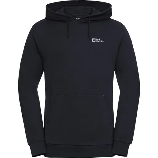 Jack Wolfskin ESSENTIAL HOODIE M Pánská mikina, tmavě modrá, velikost