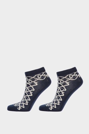 PONOŽKY GANT MONOGRAM G ANKLE SOCKS 2-PACK EVENING BLUE