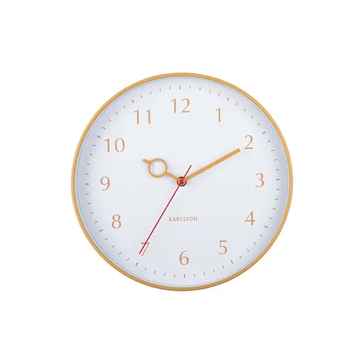 Karlsson 5992YE designové nástěnné hodiny žlutá, pr. 30 cm