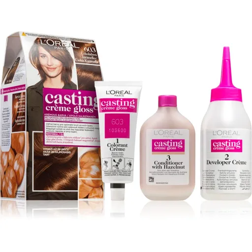 L’Oréal Paris Casting Creme Gloss barva na vlasy odstín 603 Chocolate Caramel 1 ks