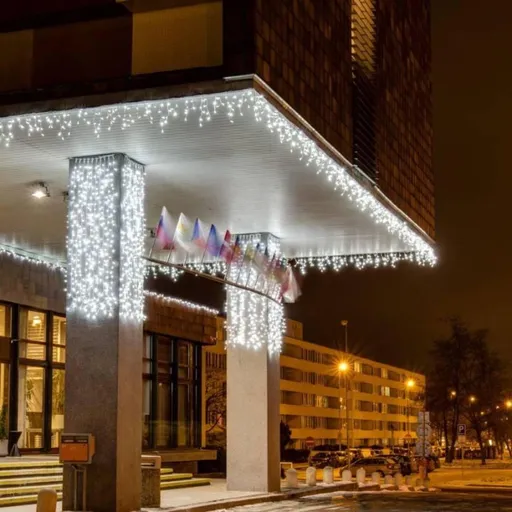 DecoLED LED světelná záclona - 1x1,5m, ledově bílá, 150 diod