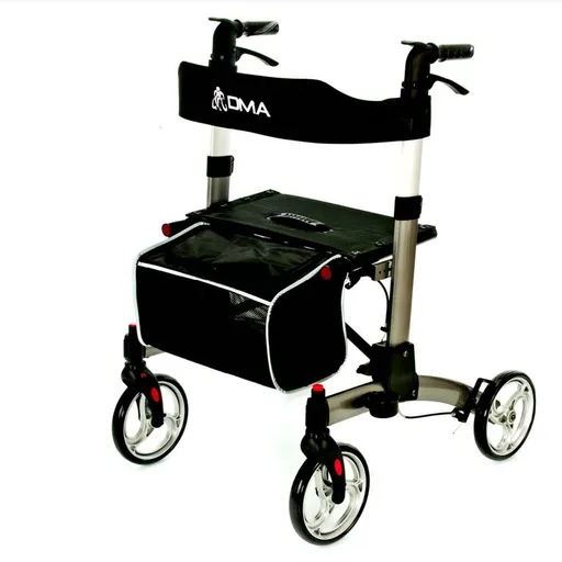 DMA 104, Čtyřkolové chodítko skládací, barva stříbrná titan